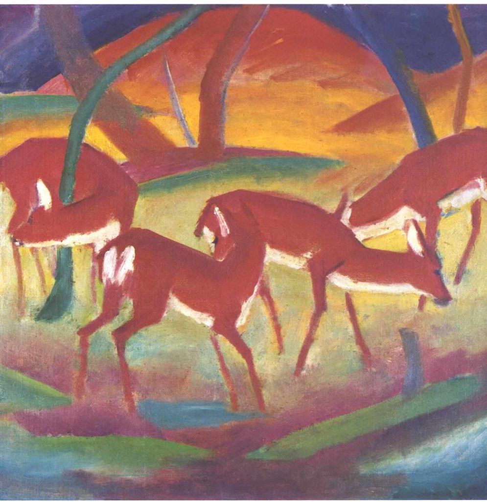 Franz Marc - Rote Rehe I