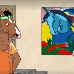 "Blaues Pferd I" von Franz Marc in der Netflis-Serie "Bojack Horseman", Staffel 2, Folge 1