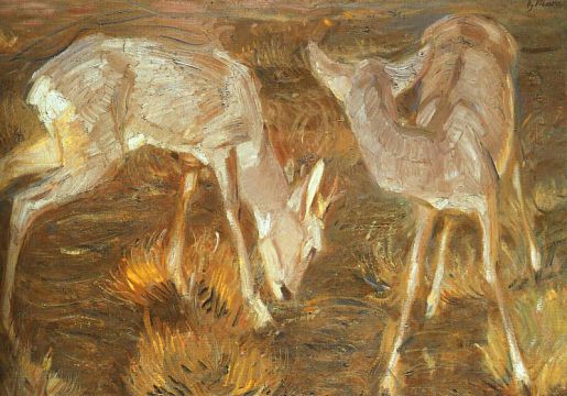Franz Marc - Rehe in der Dämmerung Franz Marc - Rehe in der Dämmerung