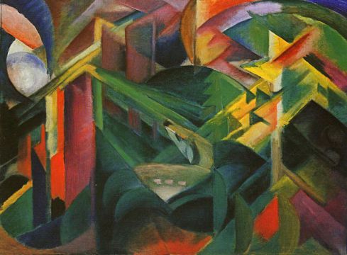 Franz Marc - Reh im Klostergarten Franz Marc - Reh im Klostergarten